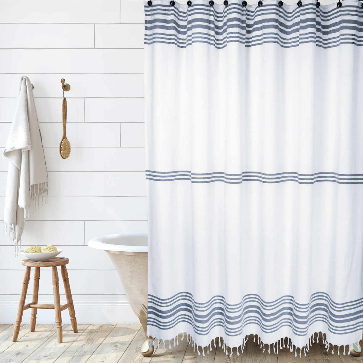 Modern Block Shower Curtain