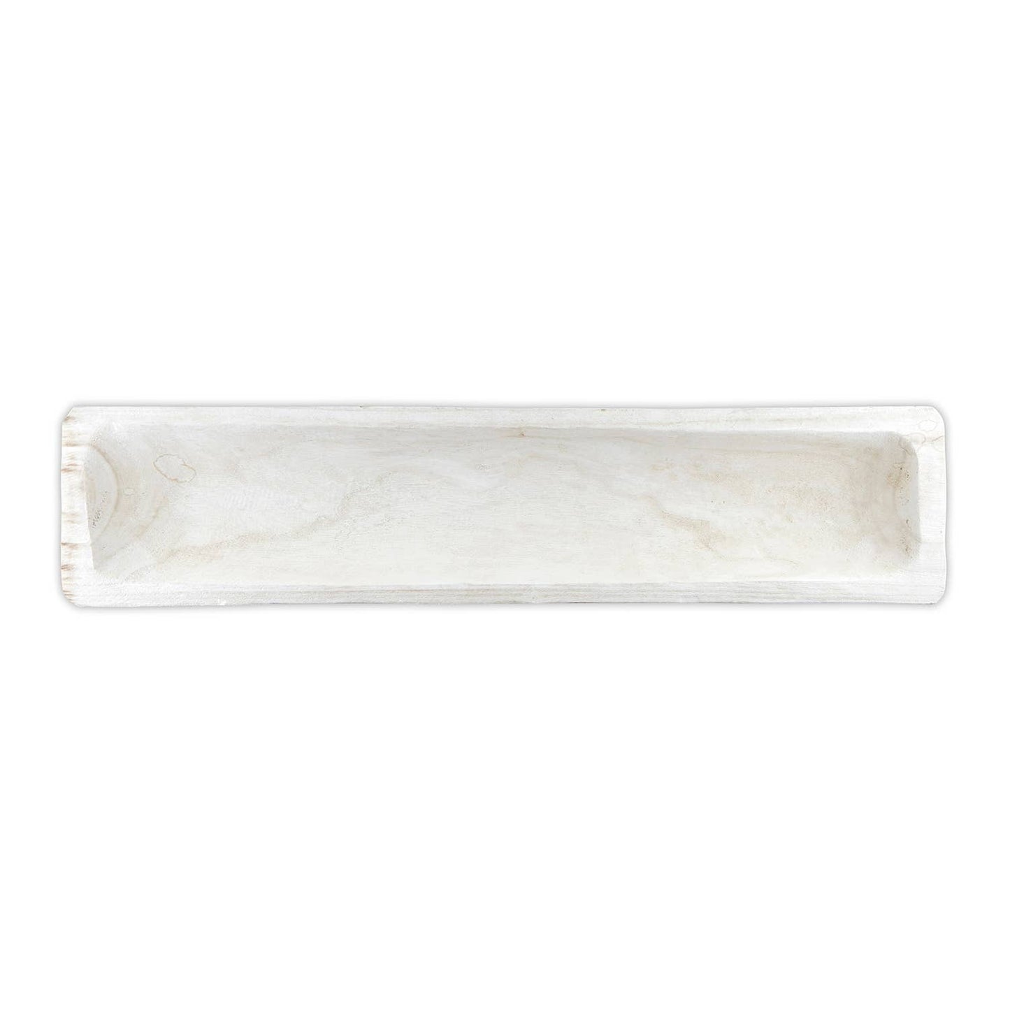 Paulownia Rectangle Tray - White