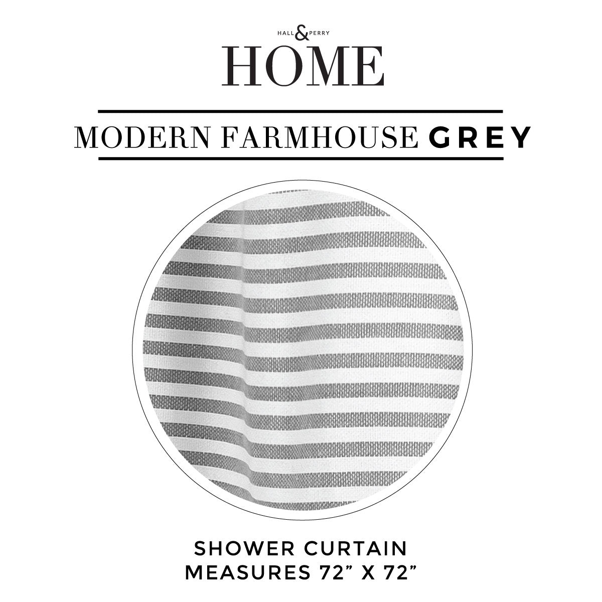 Modern Farmhouse Shower Curtain - Grey