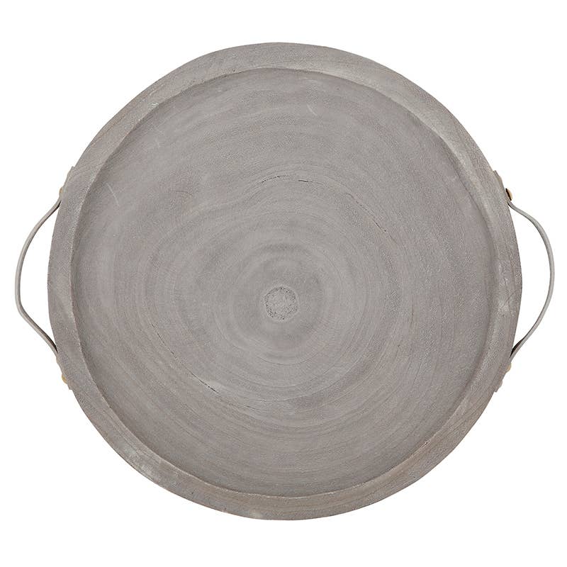 Paulownia Handle Tray - Grey