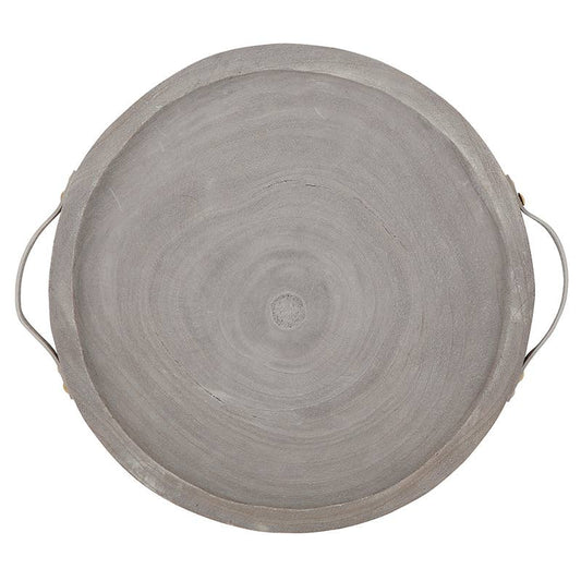 Paulownia Handle Tray - Grey