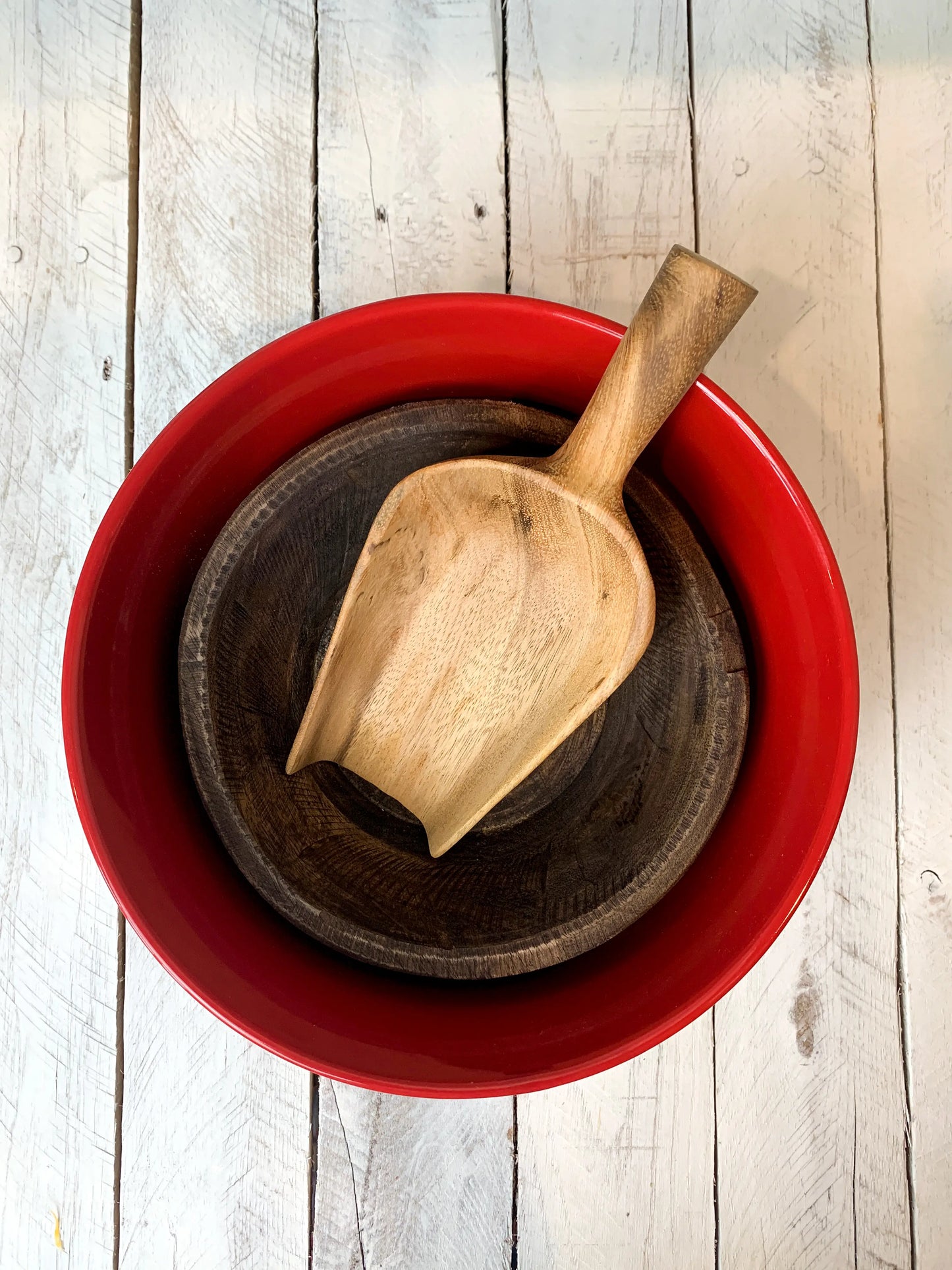 Carved Wood Scoop